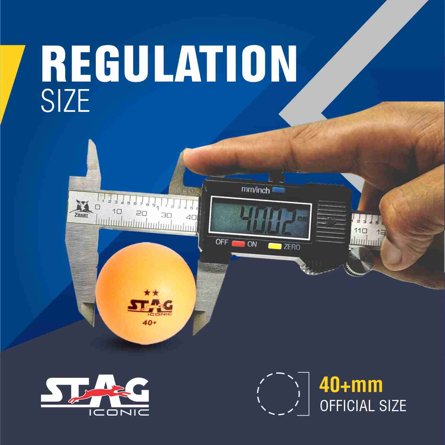 Stag 2 Star Table Tennis (T.T) Balls| Advanced High Performance 40+mm Ping Pong Balls for Training, Tournaments and Recreational Play| Durable for Indoor/Outdoor Game