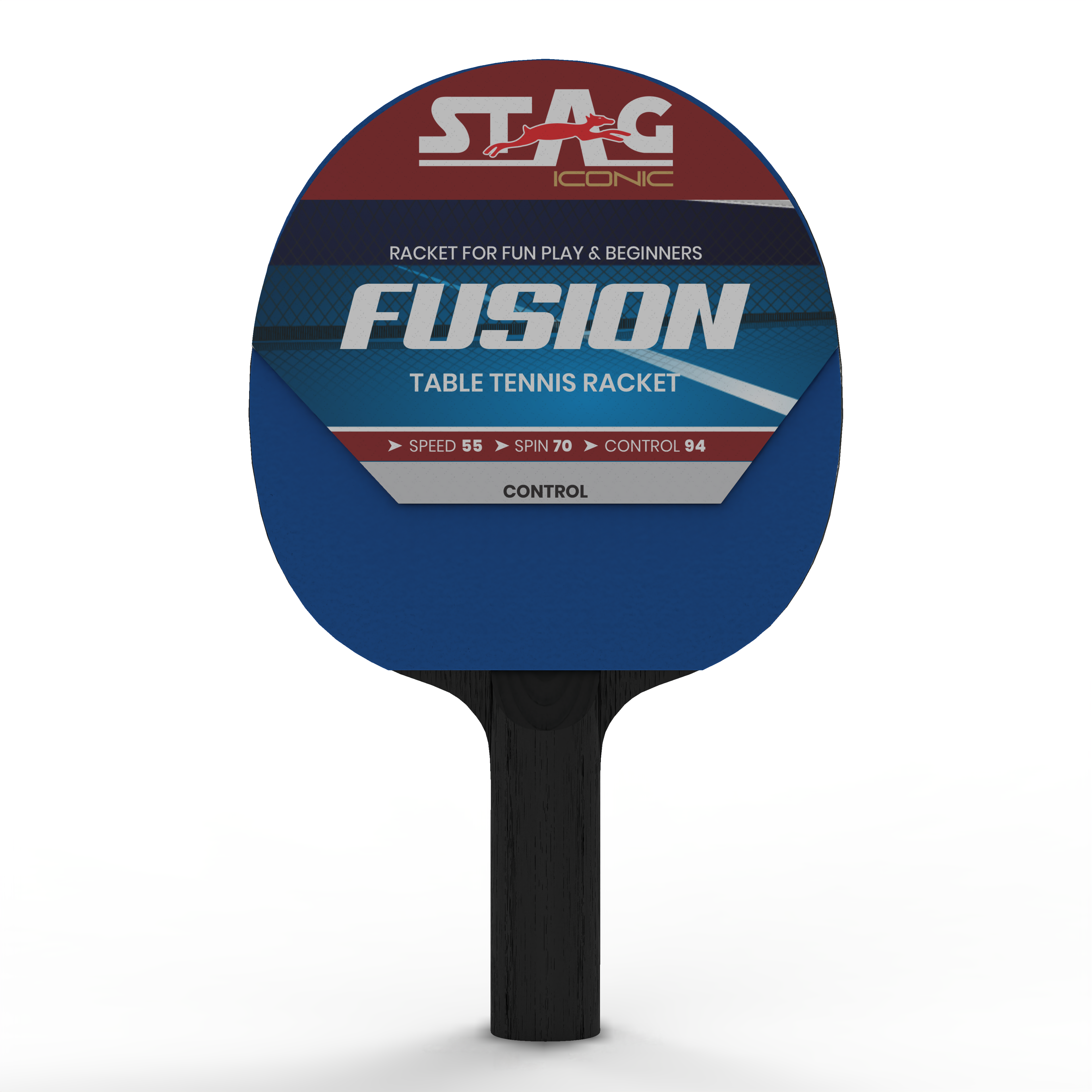 Stag Iconic New 2024 Fusion Series Table Tennis Playset |Beginner Play Series | Spring into Action with Vibrant, Playful Ping-Pop Colors| Discover Your Element in Table Tennis (Green/Blue 2 Rackets 3 Balls)