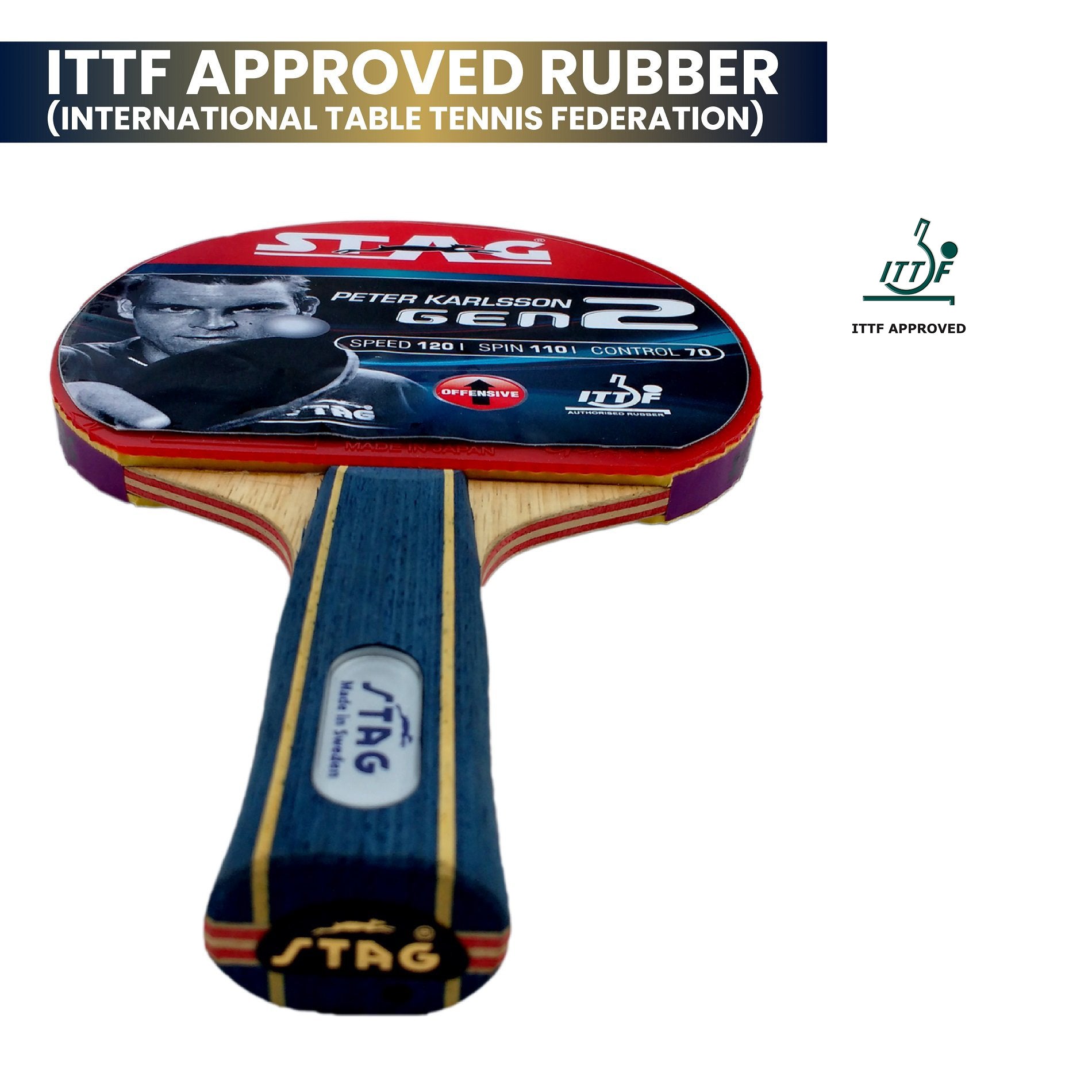 Peter Karlsson Gen 2 Table Tennis racquet with Deluxe Case