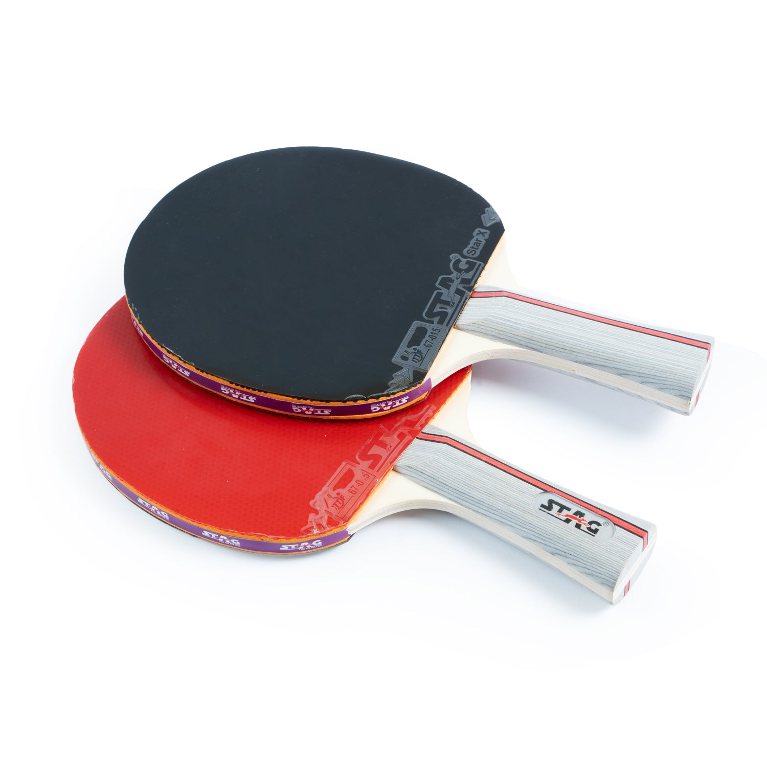 STAG Victor Series Professional Table Tennis (T.T) Set| Premium ITTF Approved Rubber- Table Tennis Rackets and T.T Balls Included| All-in-One Ping Pong Paddle Playset - Table Game Accessories.