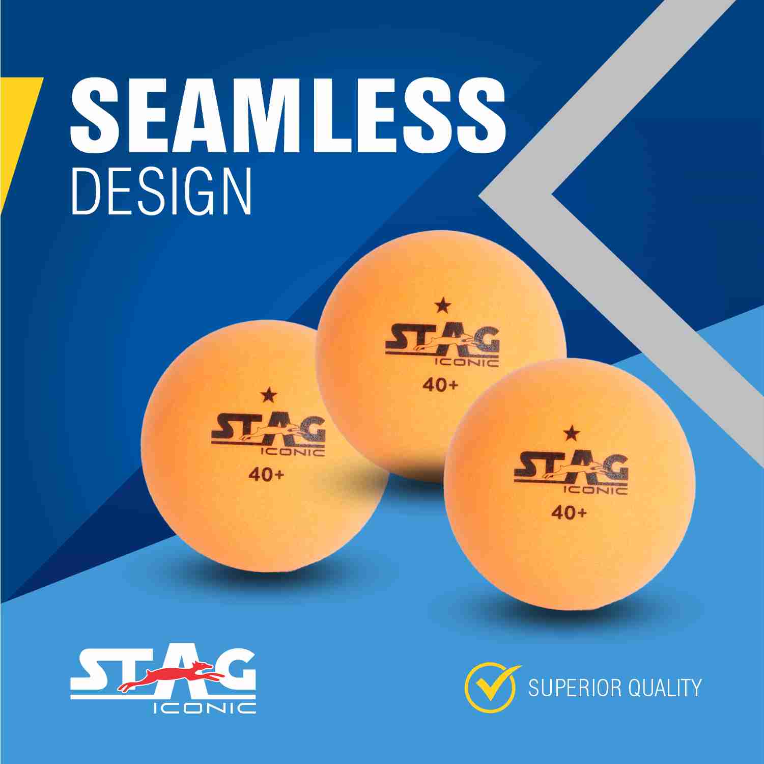 Stag 1 Star Balls Orange (Pack of 6)