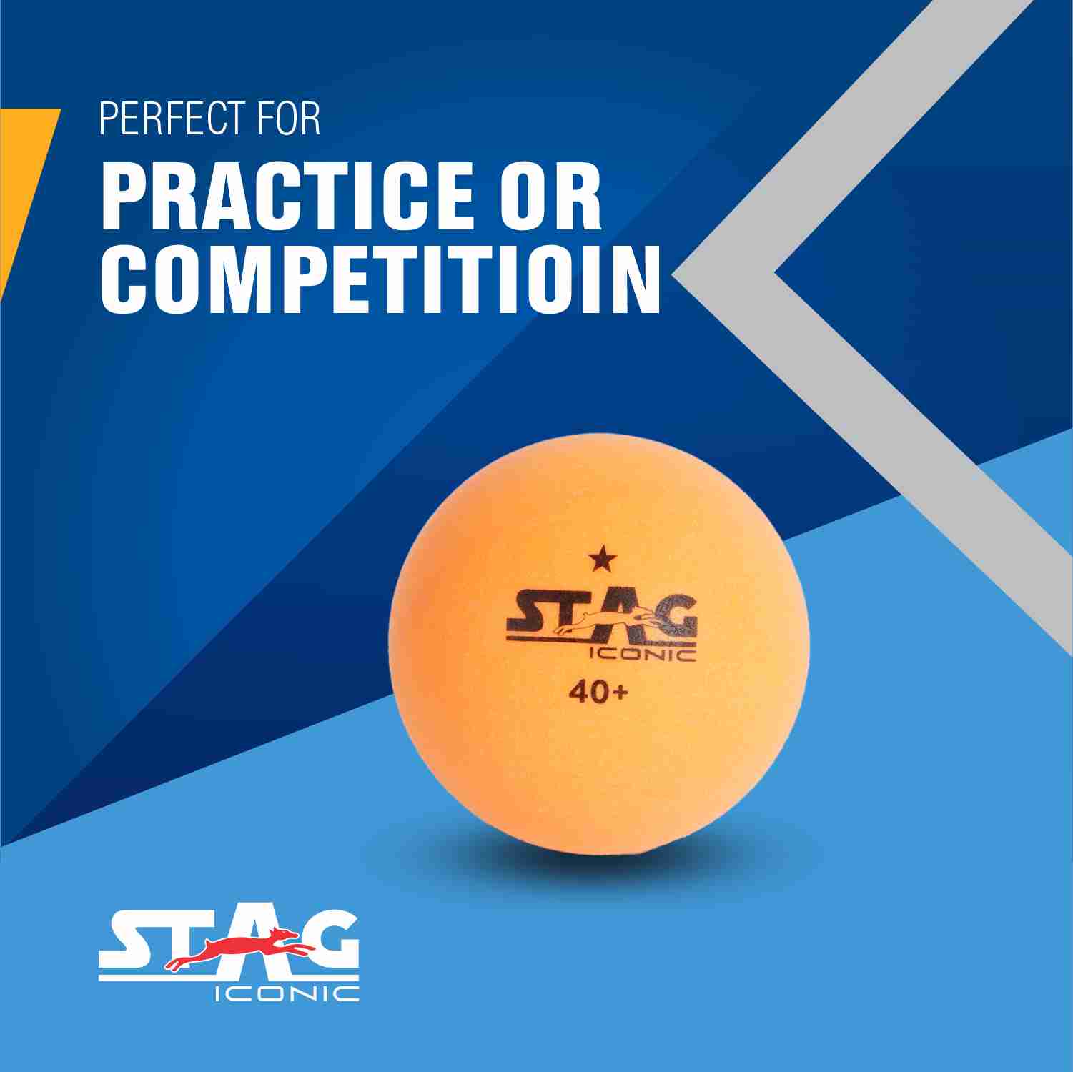 Stag 1 Star Balls Orange (Pack of 6)