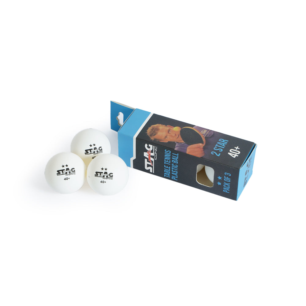 Stag 2 Star Table Tennis (T.T) Balls| Advanced High Performance 40+mm Ping Pong Balls for Training