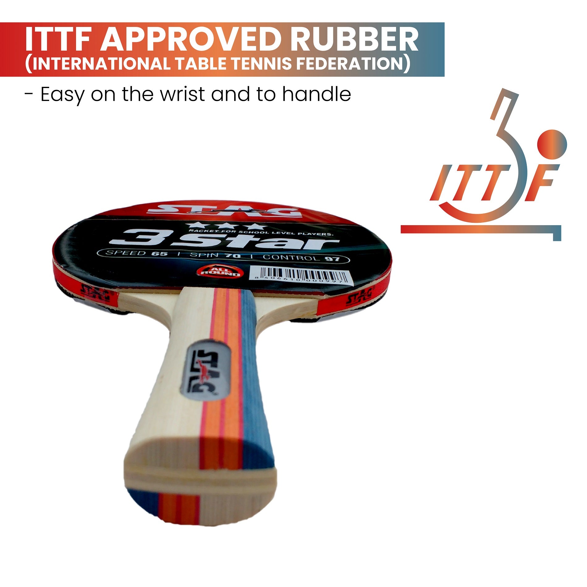 Stag 3 Star Table Tennis Racquet