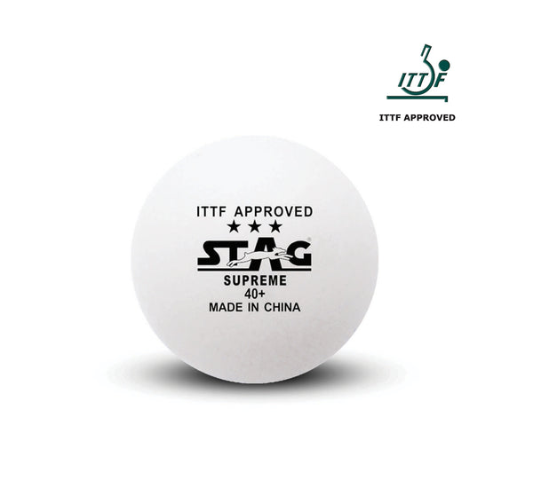 STAG.US Stag 3 Star Supreme Table Tennis ABS Balls (White)